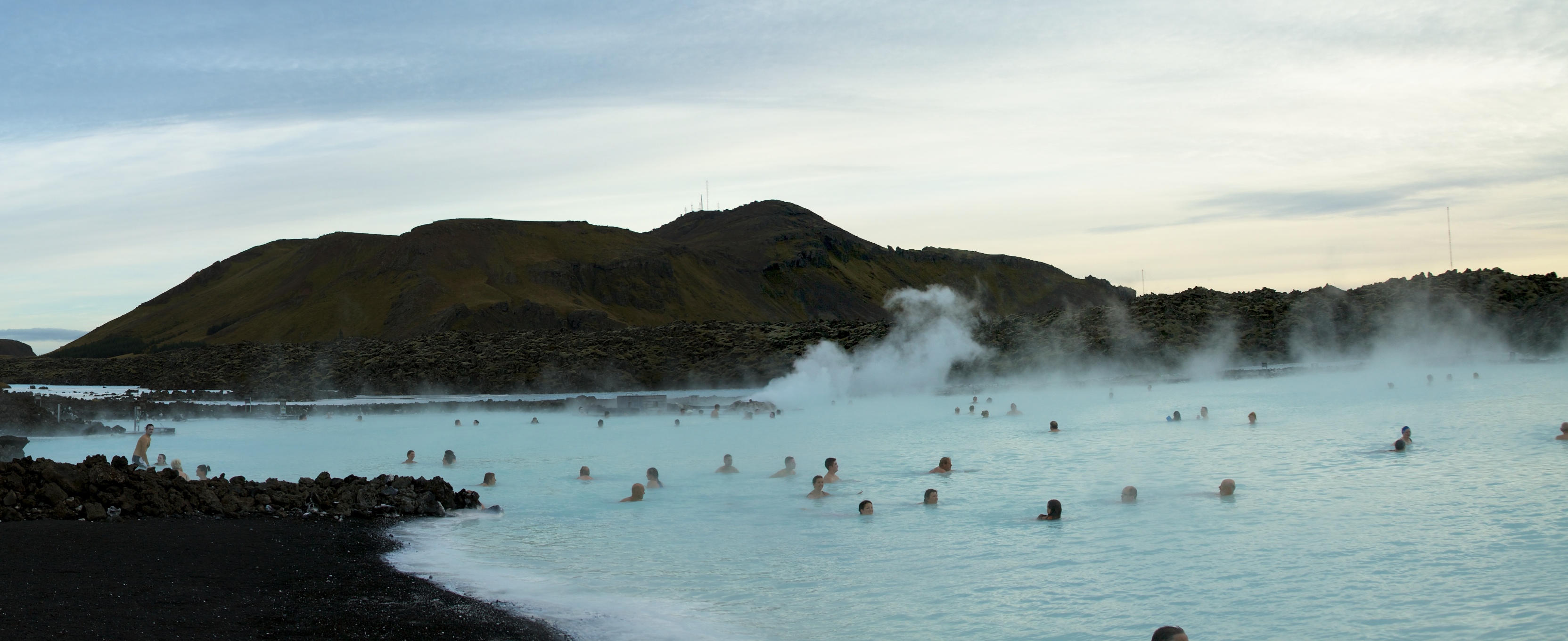 The lovely thermal waters of Iceland's understandably famous Blue Lagoon. Paradise.